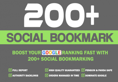 Get 200 HQ Social Bookmarks Backlinks for your Website and Youtube