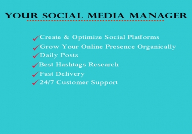 I will be Your Social Media Manager and Marketing