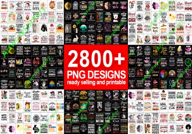 Send 2800 PNG files Tshirt Design Mother Family for Print On Demand