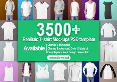 Deliver 3500 T-shirt Mockups PSD Download Mockup Tshirt PSD
