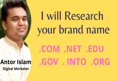 I will research your domain name for your brand
