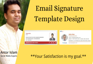 I will design email signature template for your business