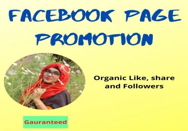 I will promote and advertise your Facebook page