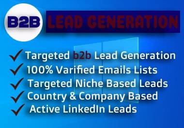I Will Provide Targeted 100 b2b Lead Generation with Valid Information