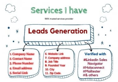 I Will Provide 100 Verified email and contract for you