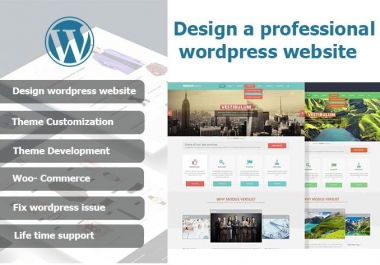 I will make you Fully RESPONSIVE PROFESSIONAL WordPress Website
