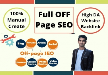 Provide Full Off Page SEO Monthly Service For Ranking Site Fast