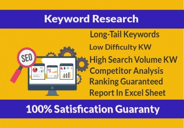 SEO keyword research & competitor analysis For Google Ranking