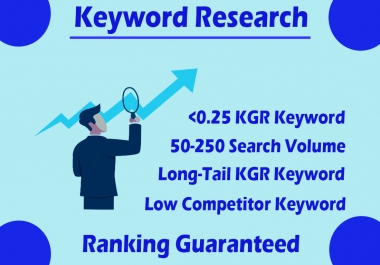 I will do kgr keyword research for rank your website fastly