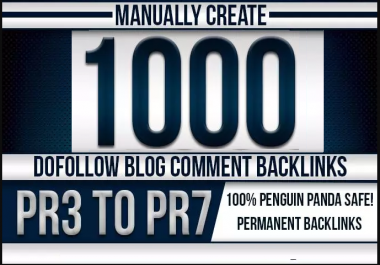 Provide 1,000 Panda & Penguin Safe Backlinks Blog Comments