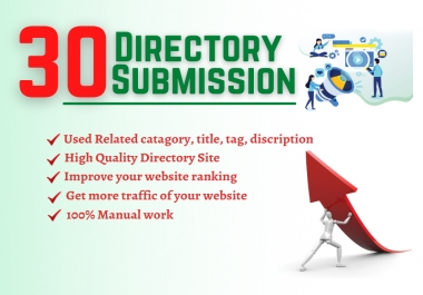 Provide 30 Directory Submission on High Authority Site for Google Ranking