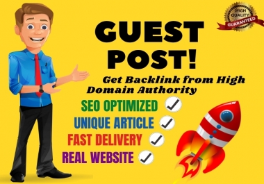 I will write and publish premium quality guest post on high authority sites