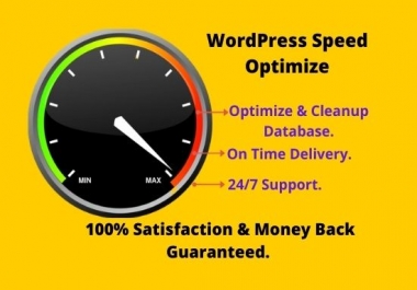 Wordpress Speed Optimization and Gtmetrix Guaranteed