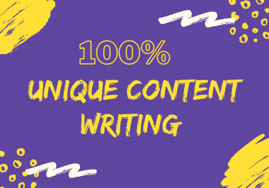 I will write unique content & 1000+ words article ensuring high traffic & plagiarism free