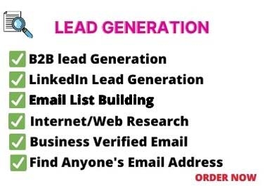 I will do b2b valid lead generation and web research