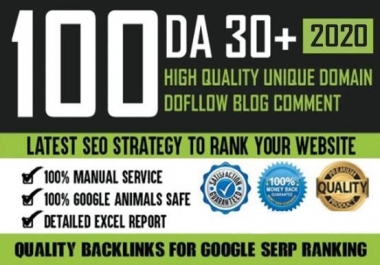 I will manually do 100 unique domain blog comments with high da pa