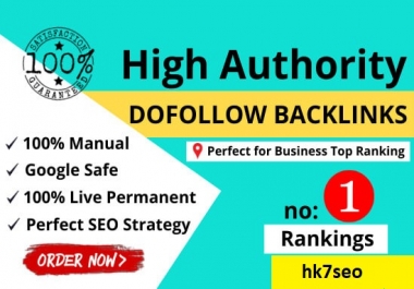 I will create 120 manual high da permanent DOFOLLOW BACKLINKS off page SEO
