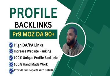 I will create 100 profile backlinks manually for SEO CORE ranking