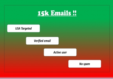 I will provide you 15k USA targeted active consumer email list