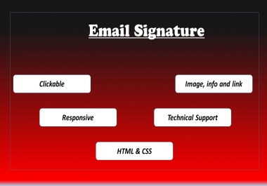I will provide clickable and responsive email HTML signature