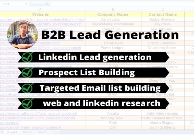 Targeted b2b lead generation and web research