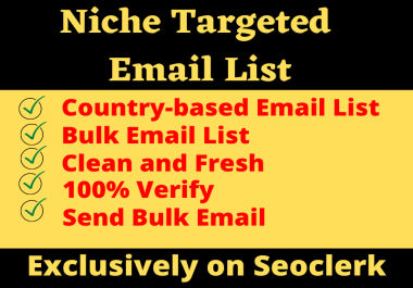 I will collect niche targeted bulk email list Remove duplicate email