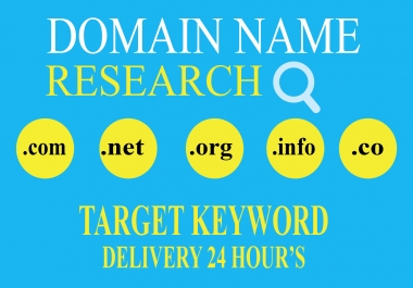 I will research and find amazing domain name ideas that fit you or your business name