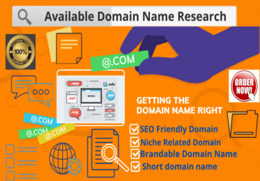 I will research available domain name for your business