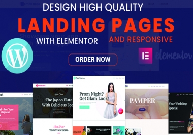 I will build premium responsive WordPress landing page with elementor