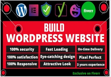 I will build wordpress responsive website