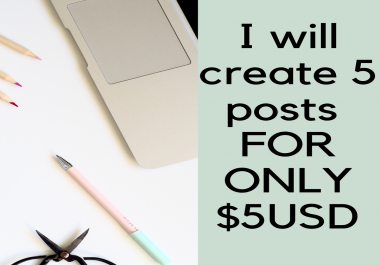 I will create 5 instagram posts for your business