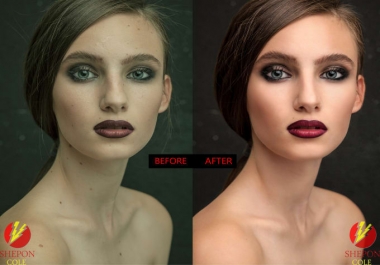 I will do natural looking portrait retouching and photo editing.