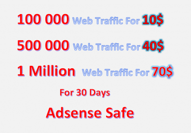 1 Million Web Traffic to Your Website Adsense Safe