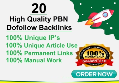 Build 20 Homepage PBN Dofollow Backlinks High Quality Links