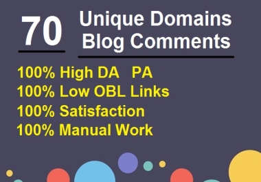 I Will SEO Service Do 70 Unique Domains Blog Comments Dofollow Backlinks