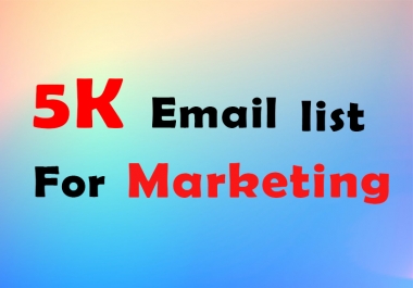 5K Email List for Digital Marketing