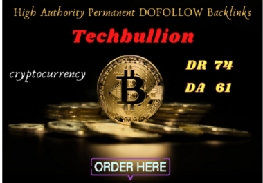 I will do high da high authority crypto guest post on techbullion