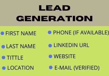 I will do b2b lead generation and targeted email list finding