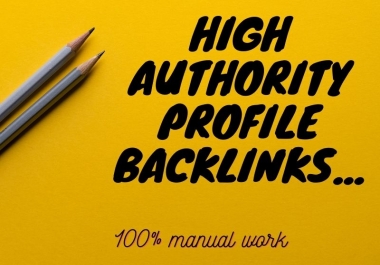I will create 80 High Quality Profile backlinks with high DA site