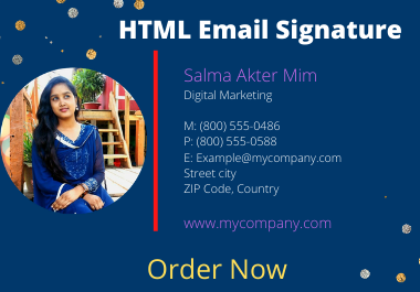 I will make professional HTML Clickable Email Signature Design