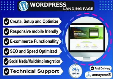 I will design wordpress landing page or elementor landing page upto 5-section