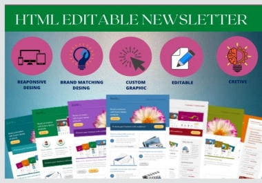 I will design a professional HTML email newsletter or template