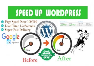 I will speed up wordpress website for google pagespeed insights for increase ranking