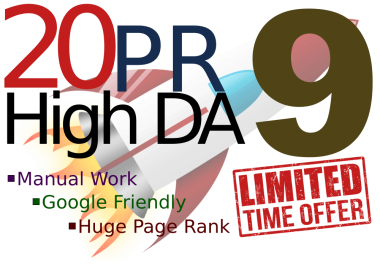 Manually Do 20 Pr9 High Authority DA Backlinks 2021 Best Results.