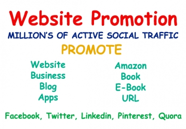 I do website promotion or any link on social media platform's