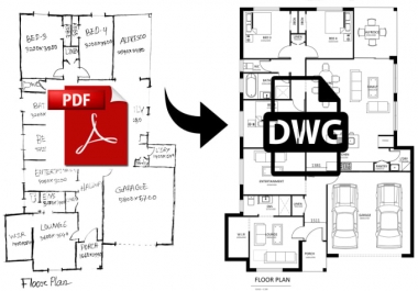 I will redraw floor plans from pdf sketch to autocad