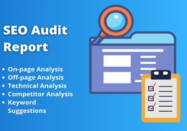 Professional SEO Audit Report SEO Recommendations & Manually Made SEO Audit