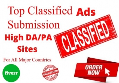 I will publish your ads in top classified ads posting sites