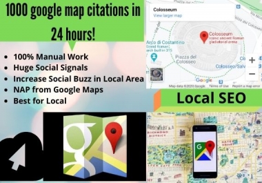I will do 1000 google map citations in 24 hours for local SEO