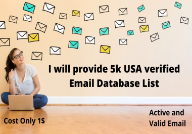 I will provide 5k USA verified Email Database List